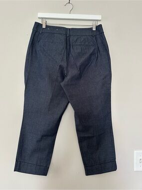 Anne Taylor Cropped Dress Pants in Navy/Charcoal